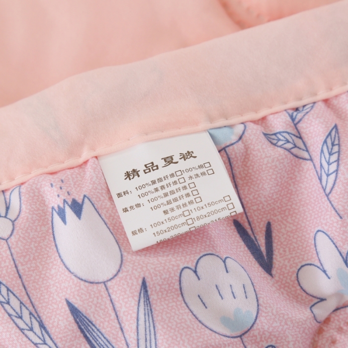 91家纺网 家纺一手货源 找家纺 被多多2023新款水洗棉印花夏凉被空调被 清新疏影