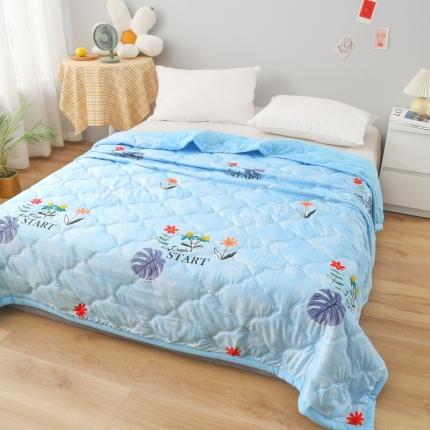 被多多2023新款水洗棉印花夏凉被空调被 素菲