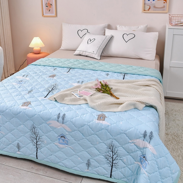 91家纺网 家纺一手货源 找家纺 （总）被多多2023新款水洗棉印花夏凉被空调被