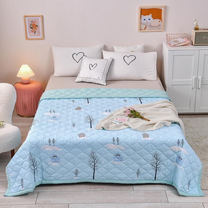 91家纺网 家纺一手货源 找家纺 （总）被多多2023新款水洗棉印花夏凉被空调被