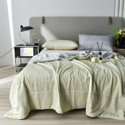 91家纺网 家纺一手货源 找家纺 （总）库里梦 2025新款网红直播A类日本科技抗菌凉感条纹冰激凌夏被