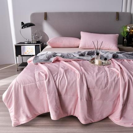 91家纺网 家纺一手货源 找家纺 库里梦 2024新款凉感丝针织空调被 桃粉