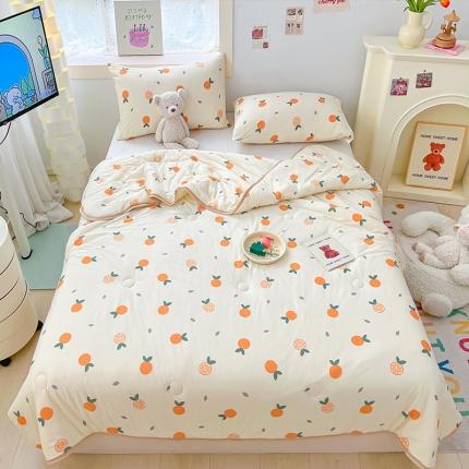 91家纺网 家纺一手货源 找家纺 预言家纺 2024新款A类针织棉夏被 心想事成