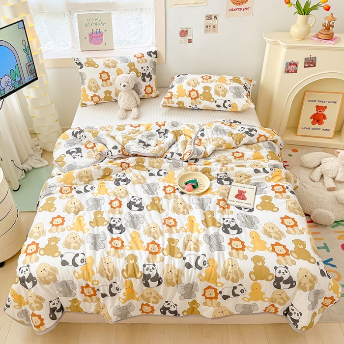 91家纺网 家纺一手货源 找家纺 预言家纺 2024新款A类针织棉夏被 可颂