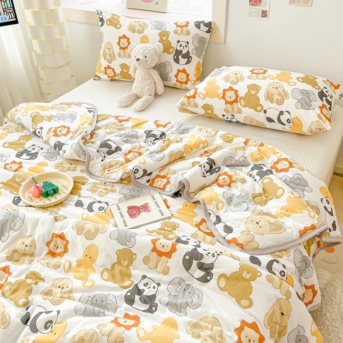 91家纺网 家纺一手货源 找家纺 预言家纺 2024新款A类针织棉夏被 可颂