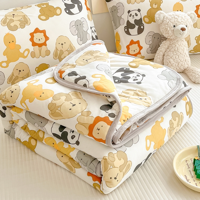 91家纺网 家纺一手货源 找家纺 预言家纺 2024新款A类针织棉夏被 可颂