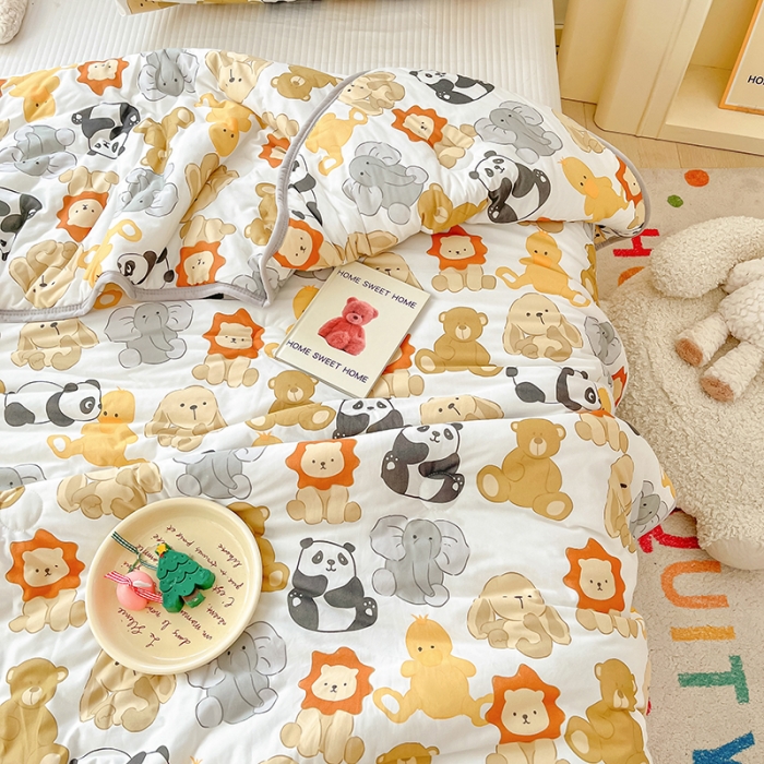 91家纺网 家纺一手货源 找家纺 预言家纺 2024新款A类针织棉夏被 可颂