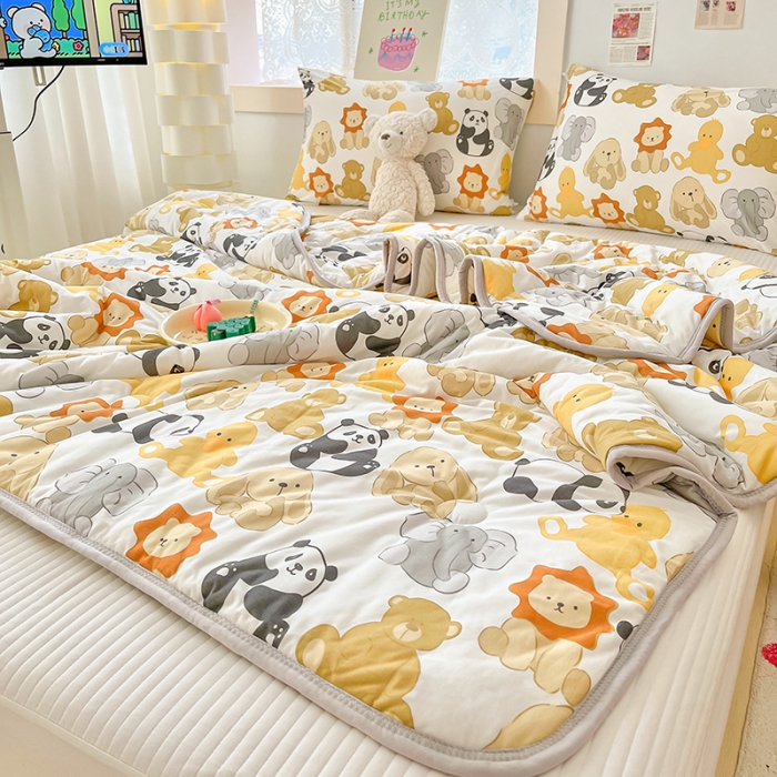 91家纺网 家纺一手货源 找家纺 预言家纺 2024新款A类针织棉夏被 可颂