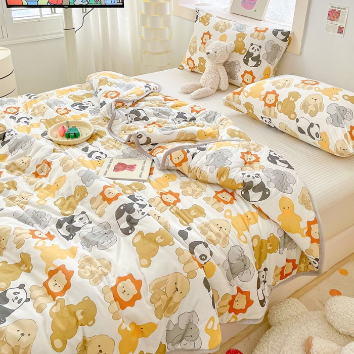 91家纺网 家纺一手货源 找家纺 预言家纺 2024新款A类针织棉夏被 可颂