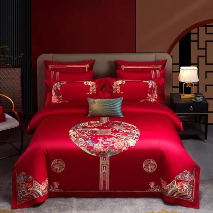 91家纺网 家纺一手货源 找家纺 （总）高大尚2023新品 双股长绒棉提花系列-国色天香