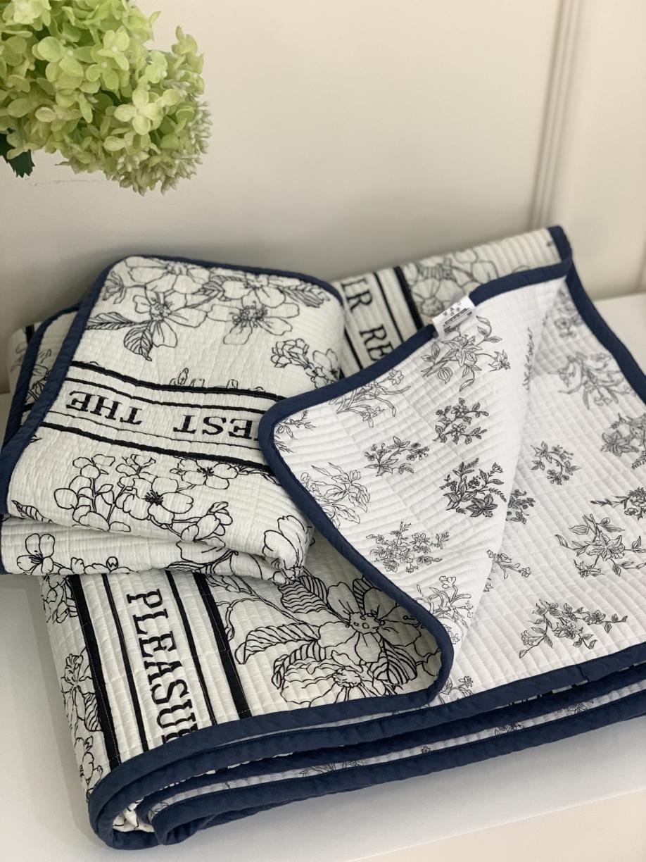 91家纺网 家纺一手货源 找家纺 汇庭 2023新款大鹅水洗棉床盖三件套-伊纹庄园