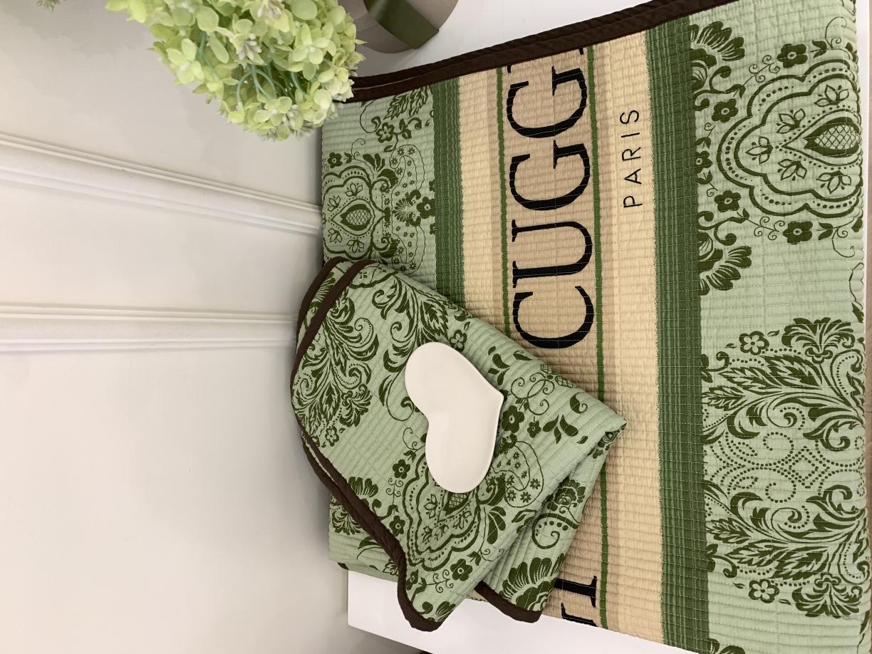 91家纺网 家纺一手货源 找家纺 汇庭 2023新款大鹅水洗棉床盖三件套-古莉庄园