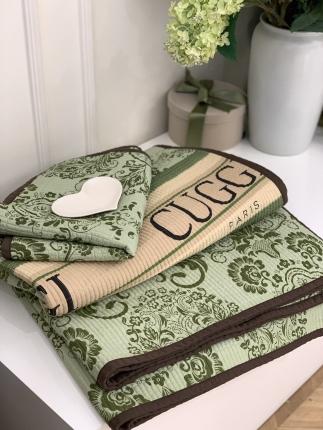 汇庭 2023新款大鹅水洗棉床盖三件套-古莉庄园