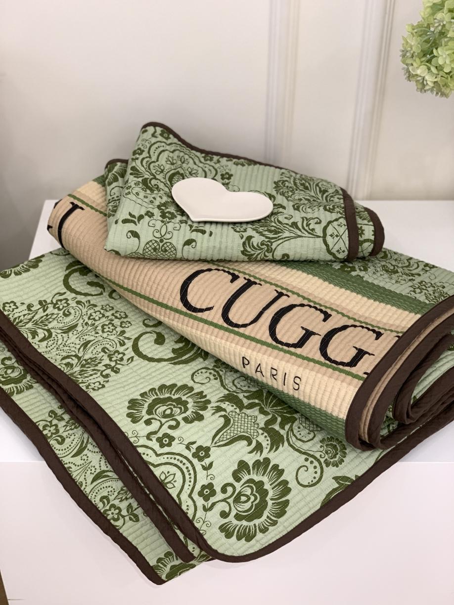 91家纺网 家纺一手货源 找家纺 汇庭 2023新款大鹅水洗棉床盖三件套-古莉庄园