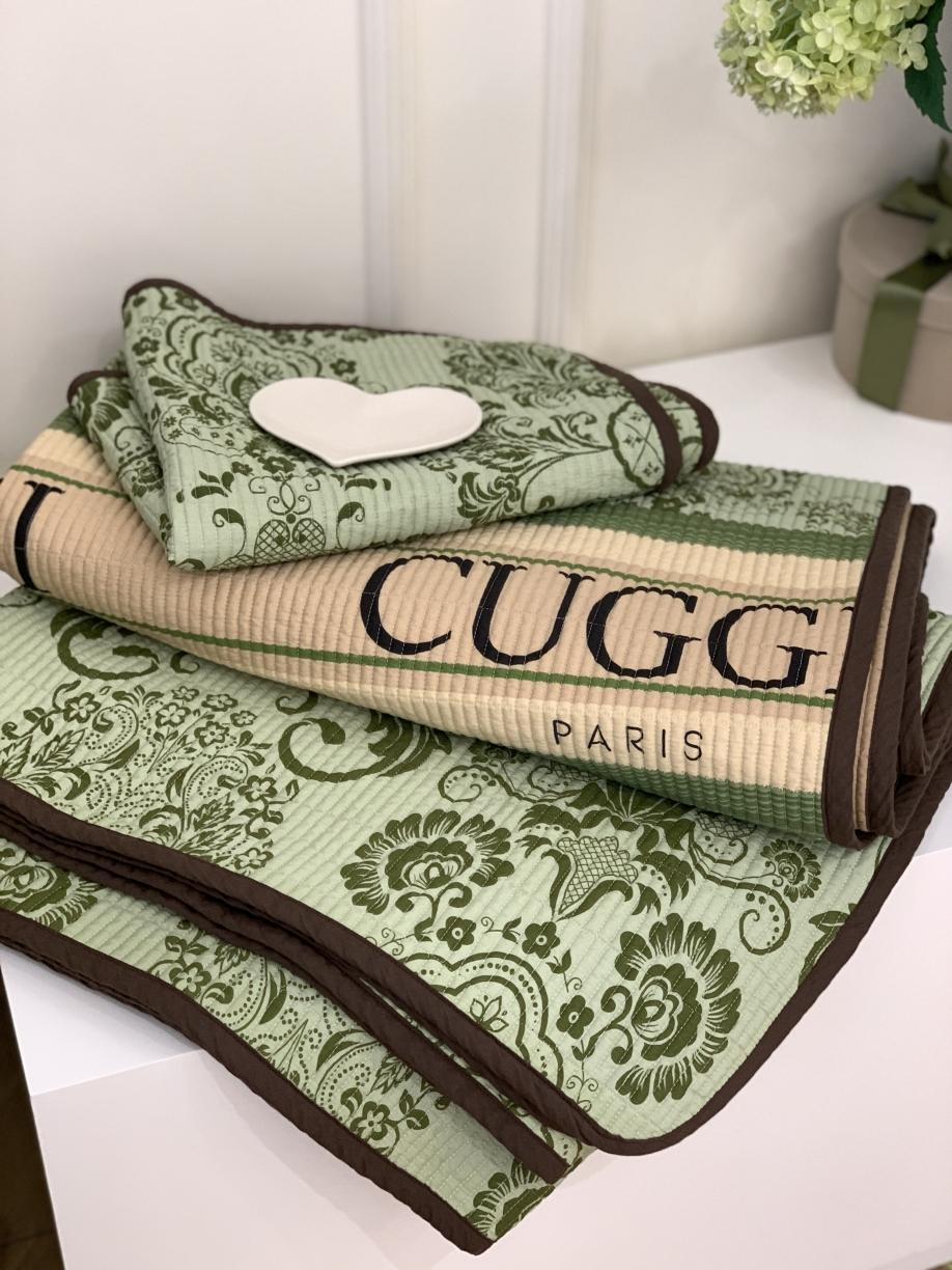 91家纺网 家纺一手货源 找家纺 汇庭 2023新款大鹅水洗棉床盖三件套-古莉庄园