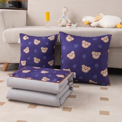 91家纺网 家纺一手货源 找家纺 （总）宝马 2023新款芦荟棉数码印花泰迪熊系列抱枕被