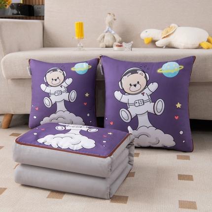 91家纺网 家纺一手货源 找家纺 （总）宝马 2023新款芦荟棉数码印花泰迪熊系列抱枕被