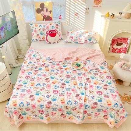 91家纺网 家纺一手货源 找家纺 （总）2023新款凉感丝豆豆夏被迪士尼凉豆豆夏凉被空调被 馨明