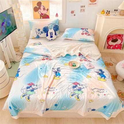 91家纺网 家纺一手货源 找家纺 （总）2023新款凉感丝豆豆夏被迪士尼凉豆豆夏凉被空调被 馨明