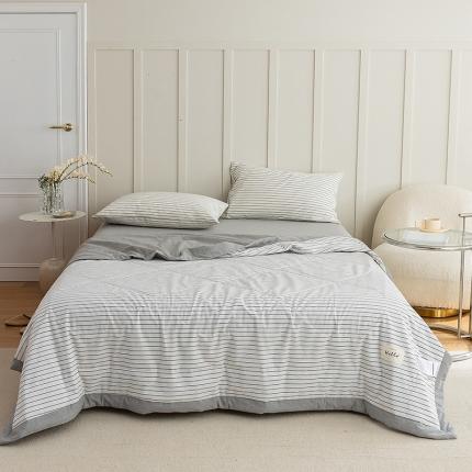 91家纺网 家纺一手货源 找家纺 （总）寐眠 2023新款全棉色织水洗棉夏被四件套被芯夏凉被子