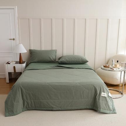 91家纺网 家纺一手货源 找家纺 （总）寐眠 2023新款全棉色织水洗棉夏被四件套被芯夏凉被子