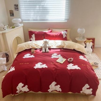 91家纺网 家纺一手货源 找家纺 总 顾里 40支13372全棉小清新系列四件套