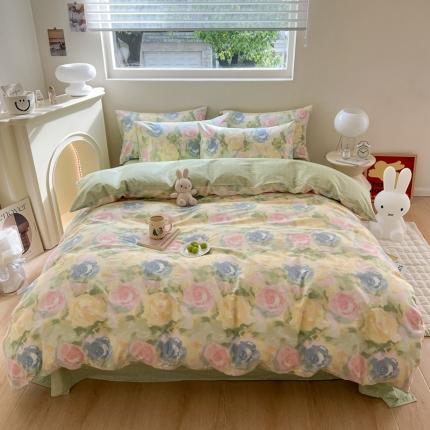 91家纺网 家纺一手货源 找家纺 总 顾里 40支13372全棉小清新系列四件套