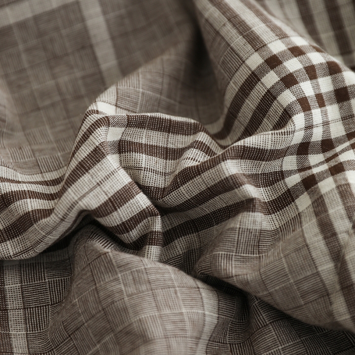 91家纺网 家纺一手货源 找家纺 寐眠 2023新款全棉色织水洗棉夏被子被芯（羽丝棉） 咖灰格