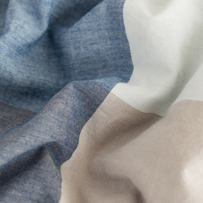 91家纺网 家纺一手货源 找家纺 寐眠 2023新款全棉色织水洗棉夏被子被芯（羽丝棉） 蓝大格