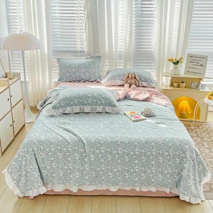 澳梵 小清新水洗棉麻夏被四件套 朵拉