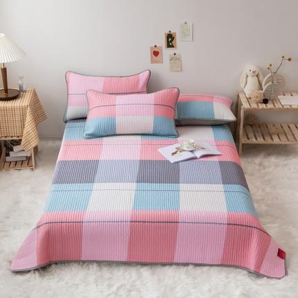 91家纺网 家纺一手货源 找家纺 莎果 2024新款正面纯棉绗缝床盖 绅士雅居