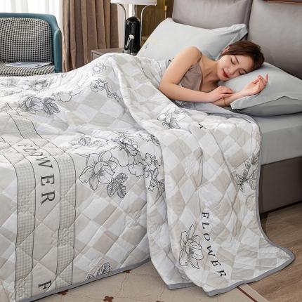 91家纺网 家纺一手货源 找家纺 （总）安琪 2025新款薄荷凉感丝冰淇淋夏被印花空调被直播