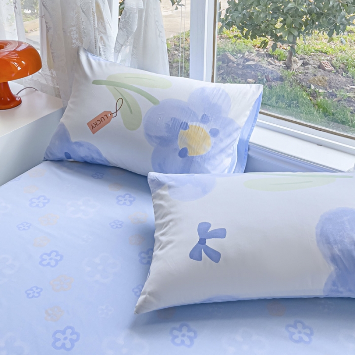 91家纺网 家纺一手货源 找家纺 2025新款全棉13372小清新印花四件套 小情调