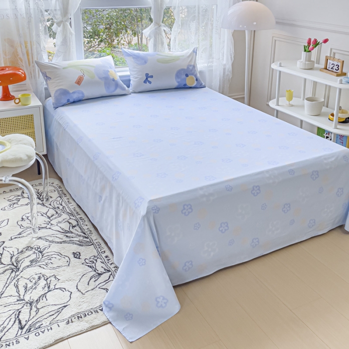 91家纺网 家纺一手货源 找家纺 2025新款全棉13372小清新印花四件套 小情调