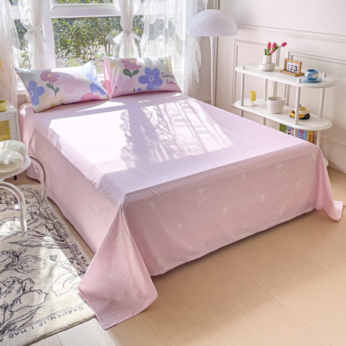 91家纺网 家纺一手货源 找家纺 2025新款全棉13372小清新印花四件套 花韵