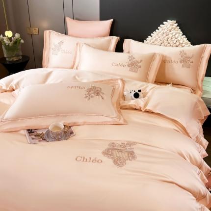 91家纺网 家纺一手货源 找家纺 （总）星尚家纺 2023新款100支长绒棉绣花四件套-锦湘