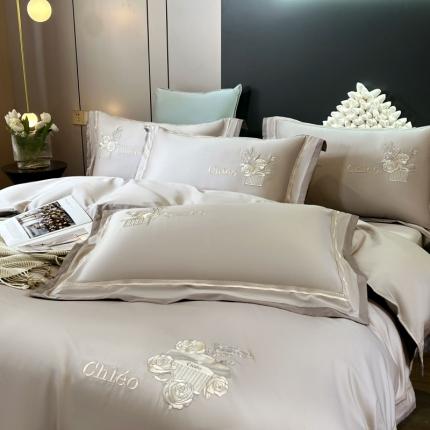 91家纺网 家纺一手货源 找家纺 （总）星尚家纺 2023新款100支长绒棉绣花四件套-锦湘