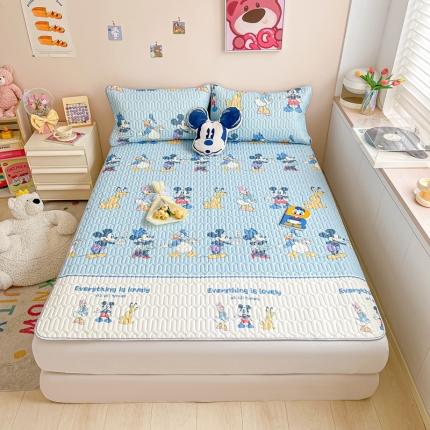 91家纺网 家纺一手货源 找家纺 （总）佰亿莱 2024新款加厚乳胶凉席三件套迪士尼系列