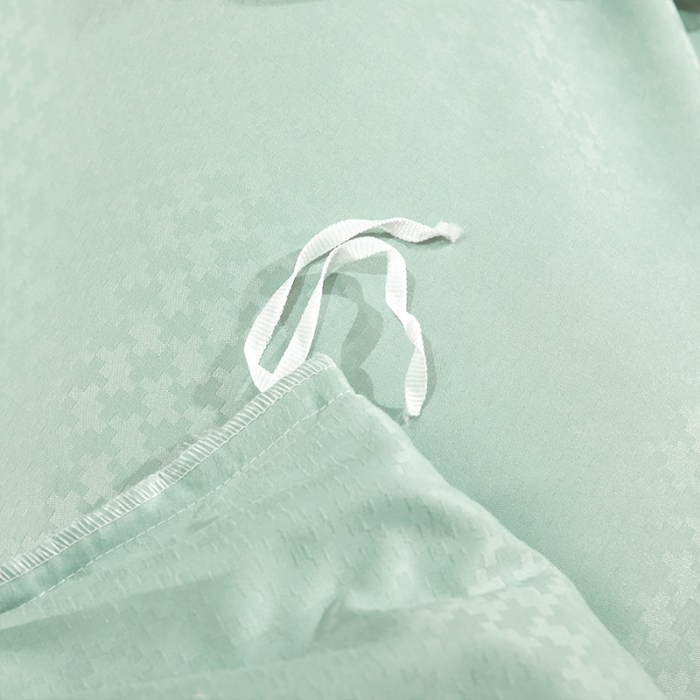 91家纺网 家纺一手货源 找家纺 （总）罗艺轩 2024新款贡缎提花夹棉床裙四件套千鸟格系列