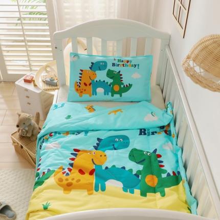 91家纺网 家纺一手货源 找家纺 吉咪兔 2023新款AB版40S全棉舒适夏凉被 恐龙世界