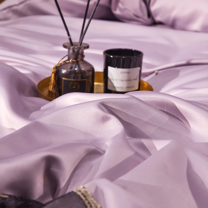 91家纺网 家纺一手货源 找家纺 罗艺轩 2024新款贡缎夹棉床裙四件套凯撒王朝系列 凯撒王朝-黛紫