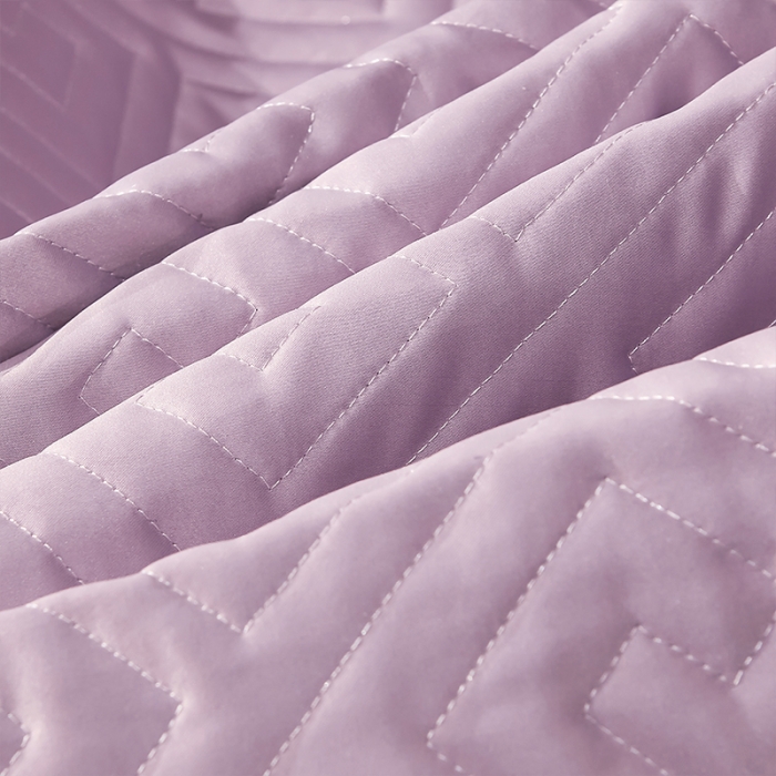 91家纺网 家纺一手货源 找家纺 罗艺轩 2024新款贡缎夹棉床裙四件套凯撒王朝系列 凯撒王朝-黛紫