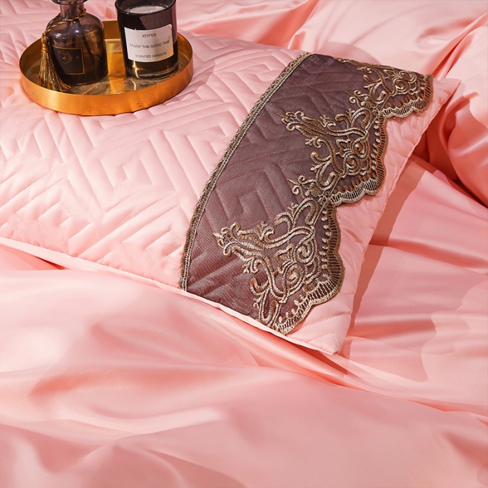 91家纺网 家纺一手货源 找家纺 罗艺轩 2024新款贡缎夹棉床裙四件套凯撒王朝系列 凯撒王朝-凝脂玉