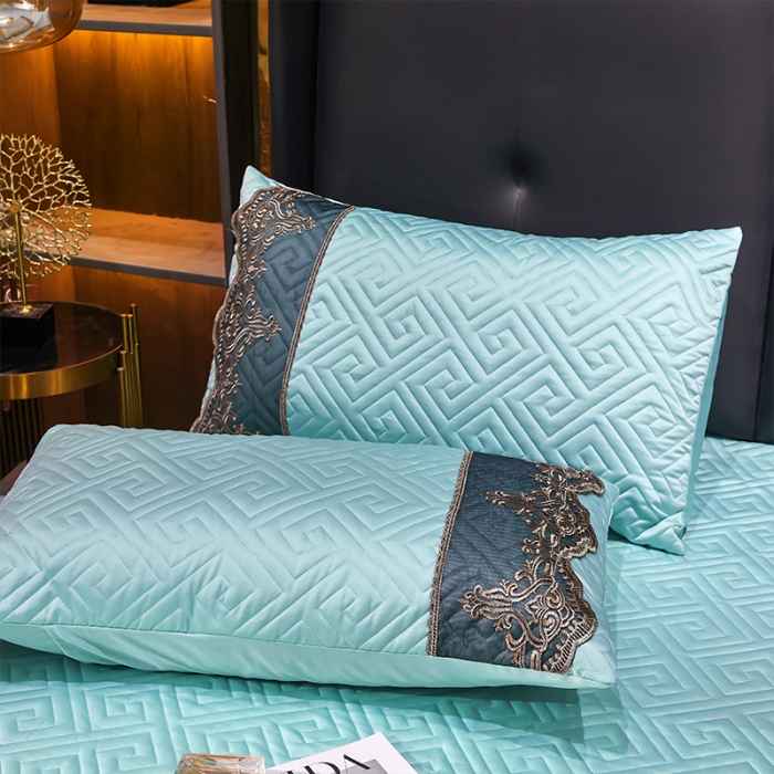 91家纺网 家纺一手货源 找家纺 （总）罗艺轩 2024新款贡缎夹棉床裙三件套凯撒王朝系列