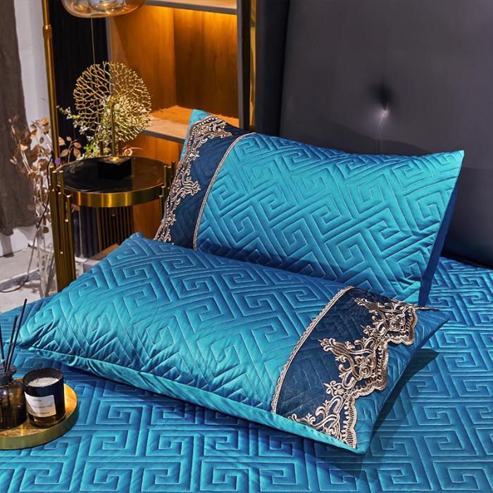 91家纺网 家纺一手货源 找家纺 罗艺轩 2024新款贡缎夹棉床裙三件套凯撒王朝系列 凯撒王朝-宾利兰