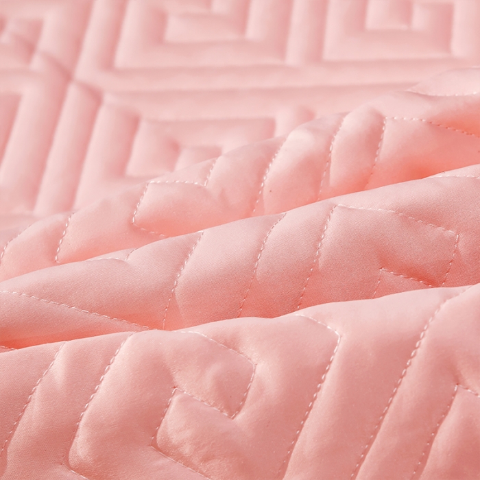 91家纺网 家纺一手货源 找家纺 罗艺轩 2024新款贡缎夹棉床裙三件套凯撒王朝系列 凯撒王朝-凝脂玉