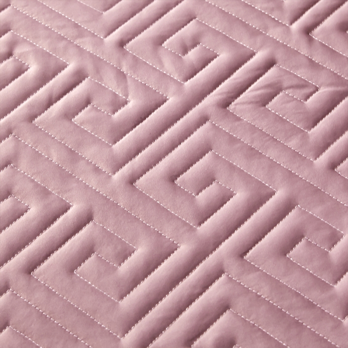 91家纺网 家纺一手货源 找家纺 罗艺轩 2024新款贡缎夹棉床裙三件套凯撒王朝系列 凯撒王朝-宫粉色