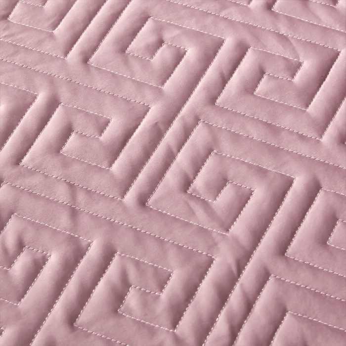 91家纺网 家纺一手货源 找家纺 罗艺轩 2024新款贡缎夹棉床裙三件套凯撒王朝系列 凯撒王朝-宫粉色