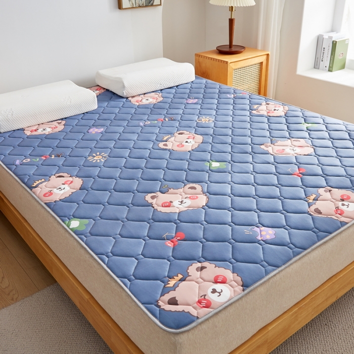 91家纺网 家纺一手货源 找家纺 （总）迪乐妮 2024AB双面可用藤席凉席夹棉床褥地垫成人款