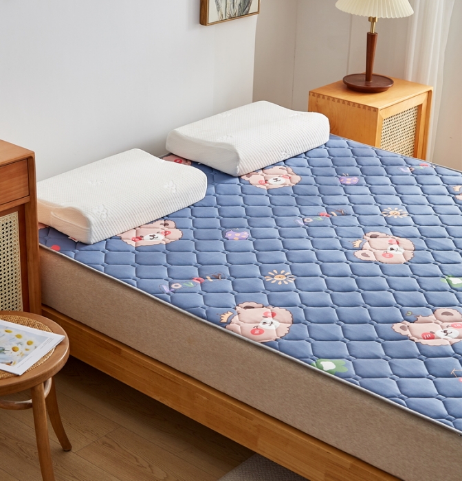 91家纺网 家纺一手货源 找家纺 （总）迪乐妮 2024AB双面可用藤席凉席夹棉床褥地垫成人款